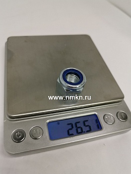 Гайка М14х1,5 с нейлоновым кольцом (цинк) Гайка М14х1,5 с нейлоновым кольцом (цинк)